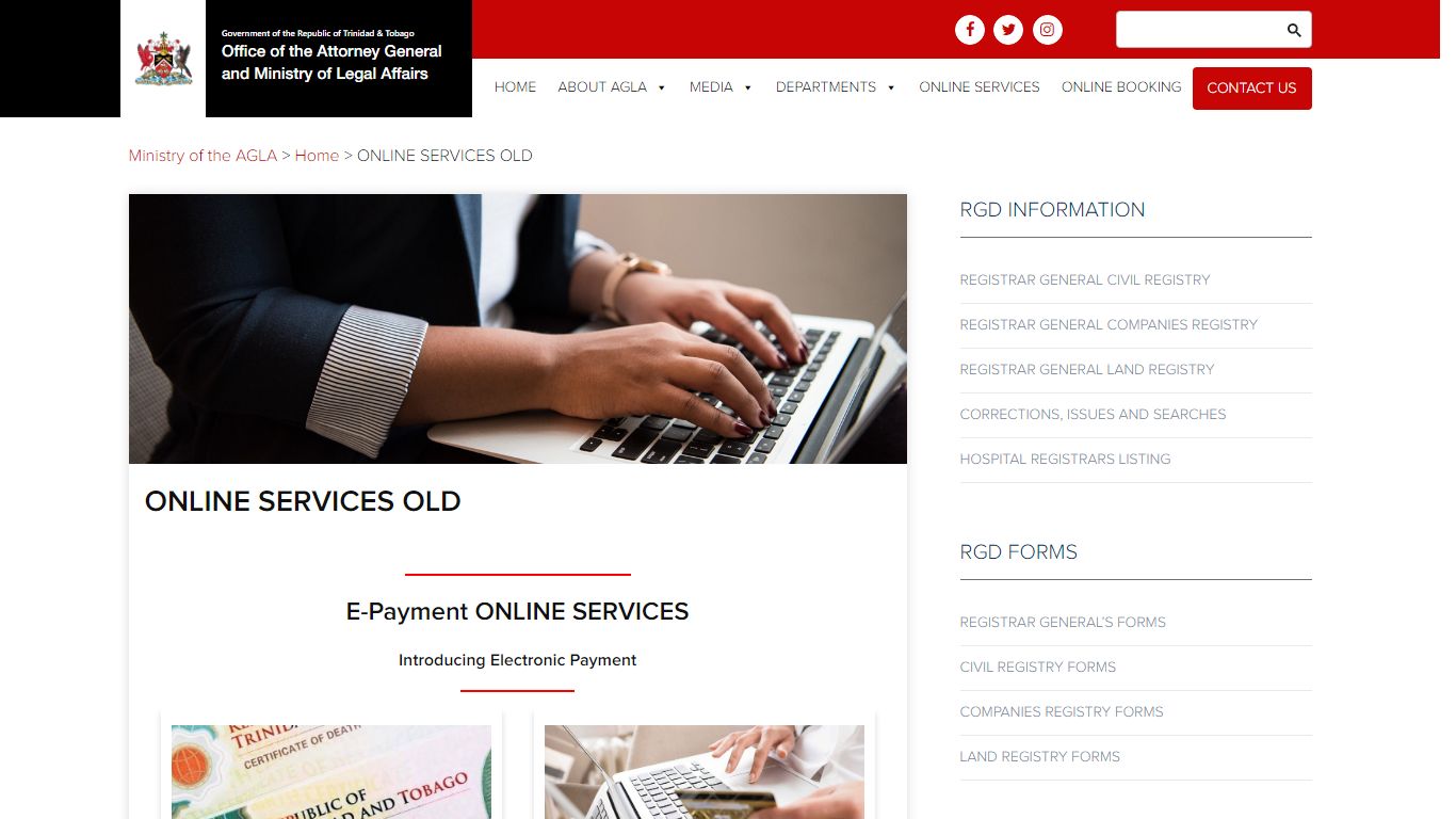 ONLINE SERVICES OLD – Ministry of the AGLA